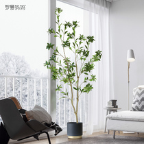 Roman Mom Nordic Indoor Large Emulation Greenplant Horse Drunk Living Room Fake plant Potted sofa Xuanguan Decoration