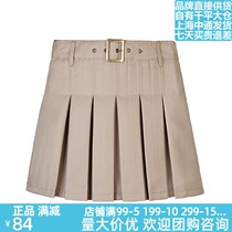 Eaton Gide school uniform childrens clothing girls khaki skirt girls Joker pleated skirt autumn skirt 10Q261