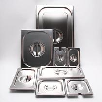 Hotel reception basin Stainless steel square basin with lid plate School partition large box Number of servings plate rice ice cream box