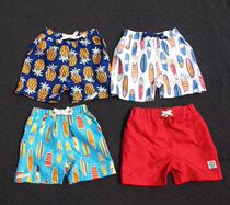 New original single children boy cartoon boat pineapple sunscreen anti ultraviolet beach pants 80-130