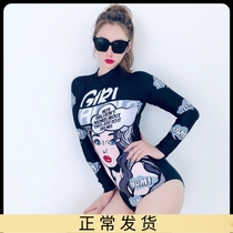 2022 New Swimsuit Women Summer South Korea Conjoined Conservative Long Sleeve Long Pants Sunscreen Surf Diving Suit Warm Spring Water jellyfish