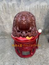 Temple Supplies Wares Full Wood Wood Fish Red Wood Dragon Carved Wooden Fish Matching Cotton Cushion Wooden Hammer