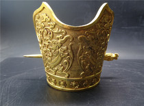 Carved gold hair crown ancient emperor headdress Tang Song Yuan Ming and Qing dynasties bundle hair classical crown solid antique