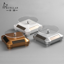 Ice LAN solar automatic turntable jewelry rotating table watch mobile phone jewelry jade jewelry display stand