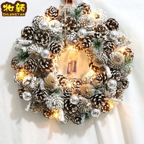 New New Year with lantern garland decorations rattan door hanging hotel window hanging with lights New Year Festival scene layout