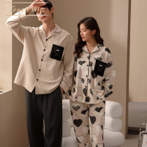 TOUCH MISS2021 new pure cotton lovers pyjamas fall long sleeve sweet and simple casual home conserved suit