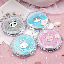 Small mirror Desktop can stand men then carry the ins and mini double face holding cute days of the young girls heart