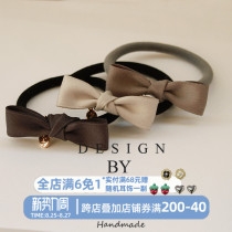  Japanese simple r style hair accessories leather band hairpin bow Imported head flower hair circle Hair rope Hair circle head rope pear flower