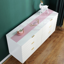Shoe cabinet mat countertop waterproof and oil-proof disposable tablecloth pvc TV cabinet long soft glass table mat cover cloth