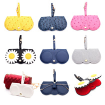 ins glasses bag Portable shake sound glasses bag Female sun eye box Sunglasses protective cover Portable storage hanging bag