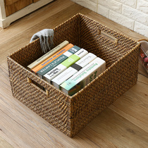 Imported vine braided hand - woven basket large storage basket with handheld basket