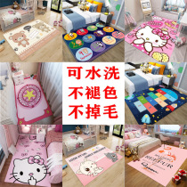 KT cat children bedside full bunk bed Bedroom Girl Pink Tatami Carpet Cartoon Room Carpet Cute Cushion Customised