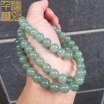 Millennium lovers natural old pit jade A goods ice waxy species 8mm men and women necklace ice oil green bead chain bracelet B881