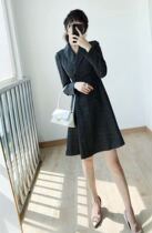  Korean L family plaid suit dress elegant temperament A-line skirt two colors