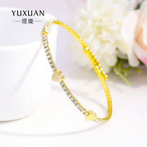 Japanese and Korean fashion micro-inlaid zircon open bracelet female small and introverted easy to wear wild bracelet hand decoration value