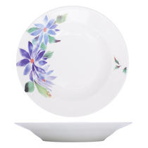 Japanese pastoral plate plate household ceramic minimal plate 8 inch creative superior shallow disk plate