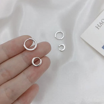 Sleeping without picking up small ear button 925 pure silver anti-allergy minimalist ear ring double earring earrings woman