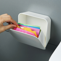 Multifunction wall-mounted seal containing box cotton sign box makeup cotton box flip dust-proof bathroom paste-style finishing box