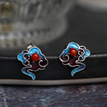 Xiangrui South Southern sterling silver jewelry Forbidden City earrings on the new super fairy summer fresh wild earrings