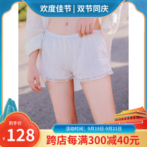 Lace anti-light safety pants womens three-point pants can wear thin loose and breathable leggings insurance pants shorts summer