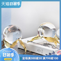 Light luxury modern copper crystal ball ornaments Home decorations Model room Wine cabinet Tea wind TV cabinet Soft decoration