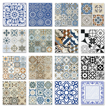 Nordic black and white retro brick 600x600 living room background wall restaurant balcony toilet anti - slip antique tile