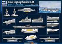 Weijun model NB5010 1350 German WWII U-IXC ocean-going submarine