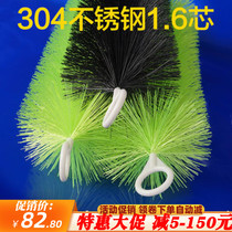  Koi fish pond brush fish tank bottom filter cross biochemical filter brush high quality 304 stainless steel 1 6 core green