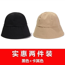 Fisherman hat female Japanese bucket hat Self-closing hat cover face Summer sunshade sunscreen Korean version of the wild tide round face big face