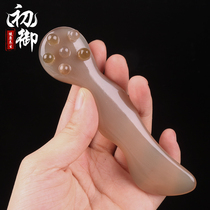 The first Royal Princess comb Natural white water horn Facial eye massage massage plate Scraping points meridians Neck lymph