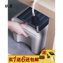 Tea bucket tea slag bucket push pull living room home small tea bucket tea set accessories tea filter drainage garbage