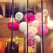 Folding paper lanterns Childrens handmade diy materials homemade kindergarten pendant decoration holiday window decoration charm