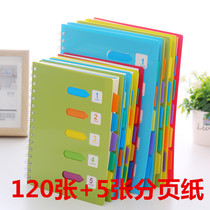  A5 coil book Color spiral book thickened rollover PP office classification notepad Stationery notebook