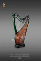 Jiuding 66-string hand-dialed independent transposition Konghou Green leisure