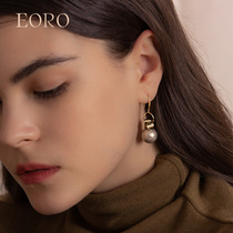 EORO pearl earrings womens summer 2021 new temperament ear hanging earrings niche high sense atmospheric drop earrings earrings