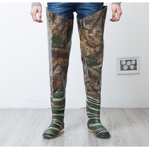 Fishing-all-card camouflaged pants Trouser Leg Beef Tendon Thickened Fishing Waterproof Fishing Rain Shoes Wear-resistant Lotus Root blood anti-pants Water Shoe