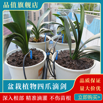 Orchard fruit tree four claws one out four drops arrow swords sprinkler irrigation equipment pe drip irrigation pipe lazy automatic flower watering device dripper