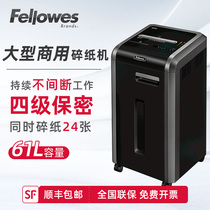 Fellowes 225Ci Commercial Office Shredder Grade 4 confidential High-power shredder Strong non-jam safe section Sustainable single shredding 20 sheets large capacity 61L