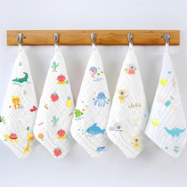 Baby Towel Wash Face Newborn Gauze Ultra Soft Pure Cotton Baby Saliva Towel Wash Fart children All cotton small square towels