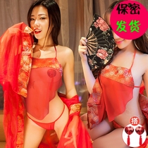 Belly Pockets Lingerie Sexy Slumber Antiquity Pyjamas Passion Lady Student Uniform Fire