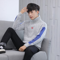 Mens turtleneck sweater winter thickened Korean trend winter clothes long collar sweater coat sweater sweater mens clothing