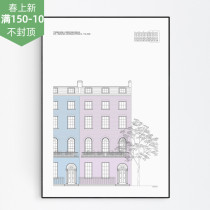 Spot Townhouse London Social steehouse UK Art Building Handpainted Modern Decorative Paintings