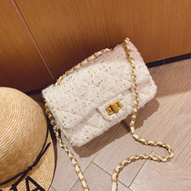 ITSK bag women's 2021 new lingge small fragrant wind chain women's bag shoulder slung fashion woolen bag