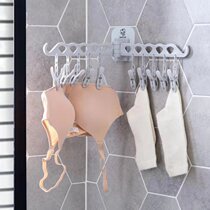 Home bathroom folding 10 clip drying rack underwear socks towel socks hanger multifunctional storage rack