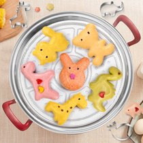  Cartoon steamed bun mold Christmas biscuit mold baking household pressing bun pasta pattern supplementary food tool