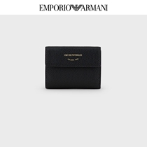 Emporio ARMANI Amani 2023 Spring and Summer Lady Deer Leather Printed Logo Leather Short Wallet