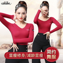 Dampao Long sleeves Latin dancing womens blouses for adults Morden dance dancer blouses the new fall training suit