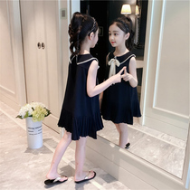 Korean girl dress 2021 new summer dress female big boy foreign child skirt chiffon sweet princess dress