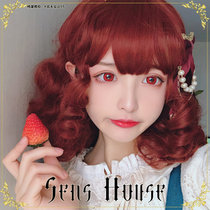 SensHouse=Eufi=Soft cute lolita wig Roman retro curly dirty orange brown cute natural everyday