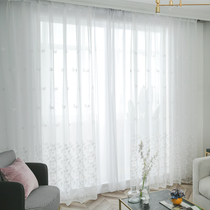 Orchid yarn white gauze curtain new balcony gauze bay window gauze transparent chiffon transparent chiffon transparent white yarn